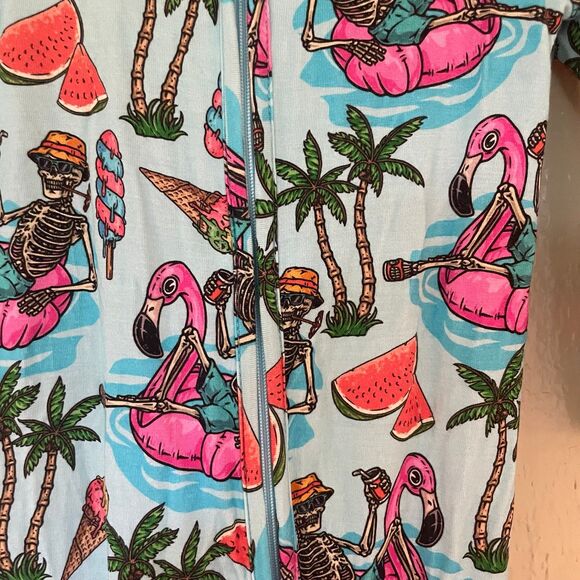 Bums & roses 12-18 months convertible romper sleeper bone chillin bamboo - Picture 3 of 7